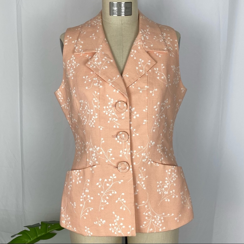 Pastel Orange Vest with Print